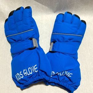 Children’s Winter Glove Blue Long Size 4-6